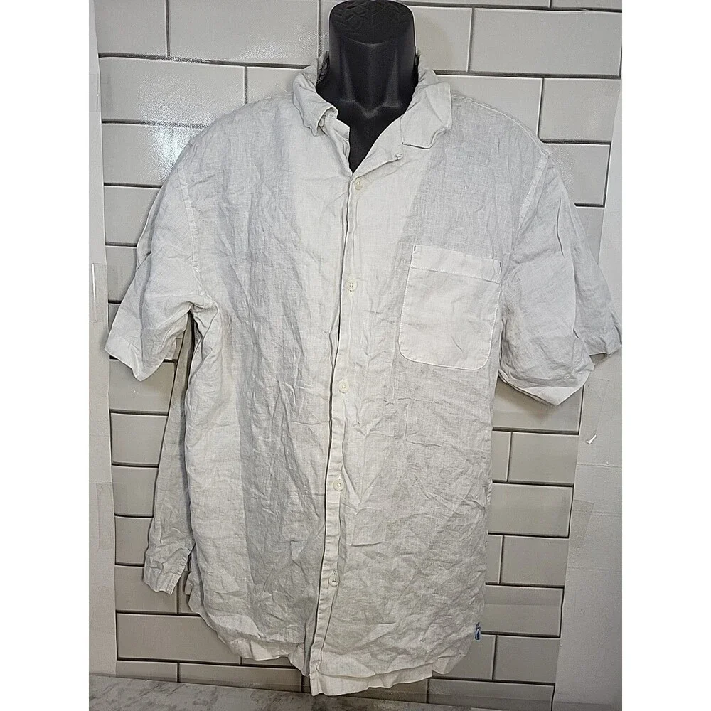 Tommy Bahama & Linksoul Men's Shirt Sz Large Short Sleeve Button Down Shirts - Picture 3 of 12